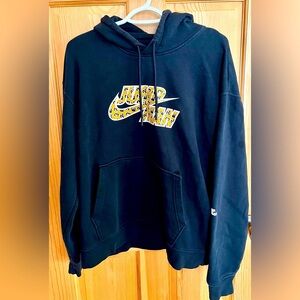 Jordan Black Hoodie with Yellow Graphic